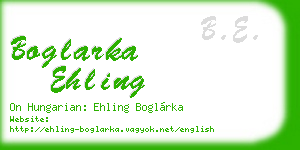boglarka ehling business card