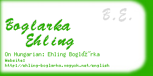 boglarka ehling business card